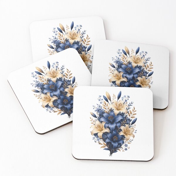Item preview, Blue and Cream Lily Bouquet designed and sold by MichalHau.