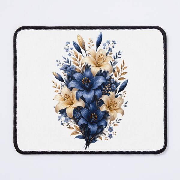 Item preview, Blue and Cream Lily Bouquet designed and sold by MichalHau.