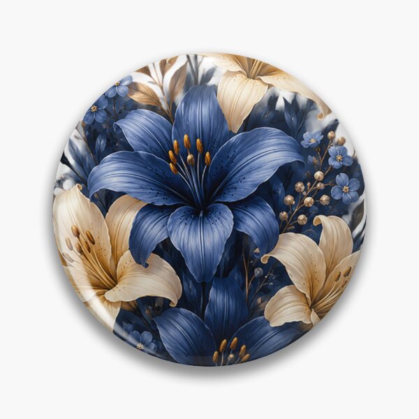 Item preview, Blue and Cream Lily Bouquet designed and sold by MichalHau.