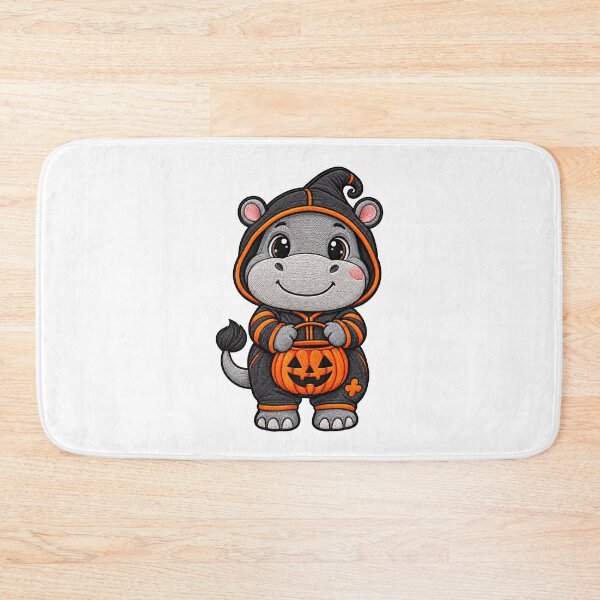 Item preview, Hippo Halloween Witch Costume Pumpkin Cute Spooky Humor designed and sold by ArtDesignTp.