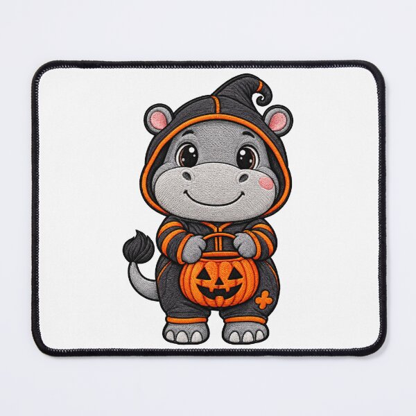 Item preview, Hippo Halloween Witch Costume Pumpkin Cute Spooky Humor designed and sold by ArtDesignTp.