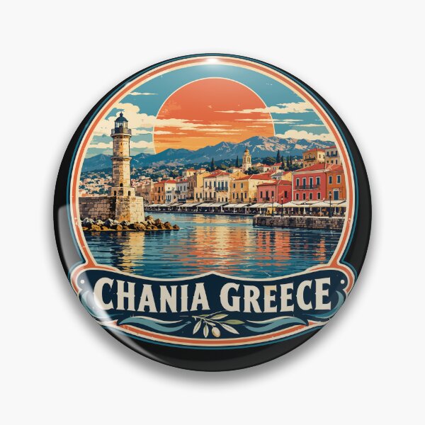 Item preview, Chania Crete Greece Travel Retro designed and sold by TomFrontierArt.