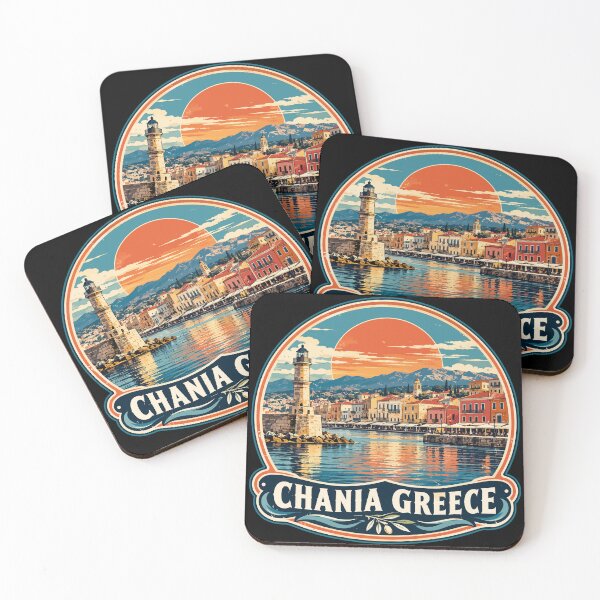 Item preview, Chania Crete Greece Travel Retro designed and sold by TomFrontierArt.