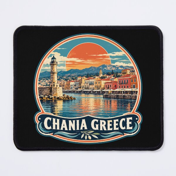 Item preview, Chania Crete Greece Travel Retro designed and sold by TomFrontierArt.