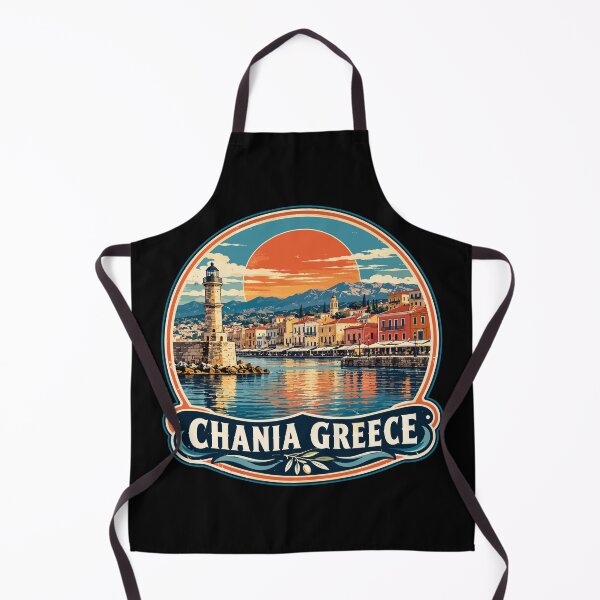 Item preview, Chania Crete Greece Travel Retro designed and sold by TomFrontierArt.