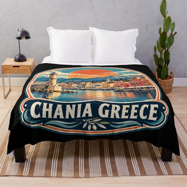Item preview, Chania Crete Greece Travel Retro designed and sold by TomFrontierArt.
