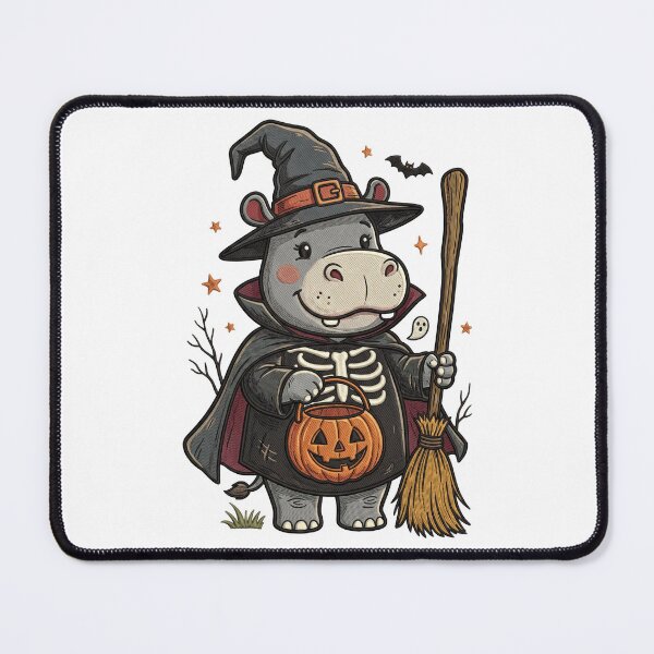 Item preview, Cute Halloween Hippo Witch Costume Pumpkin Spooky Art designed and sold by ArtDesignTp.