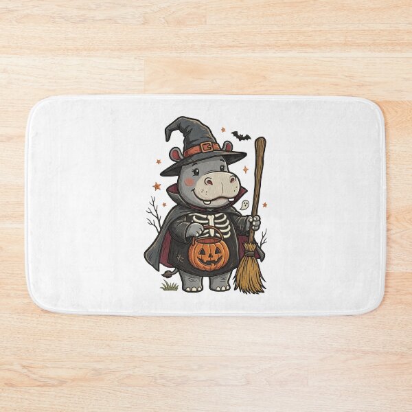 Item preview, Cute Halloween Hippo  Witch Costume Pumpkin  Spooky Art designed and sold by ArtDesignTp.