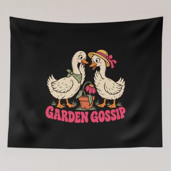 Item preview, Garden Gossip Funny Geese with a Flowerpot designed and sold by AMICO77.