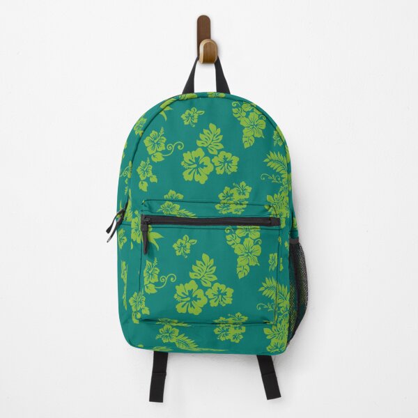 Item preview, Vintage Pua Aloalo - Green on Blue designed and sold by Hānau Hou.