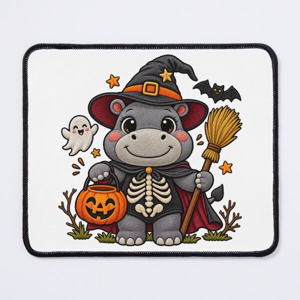 Item preview, Funny Spooky Art Hippo Halloween Witch Costume Pumpkin designed and sold by ArtDesignTp.