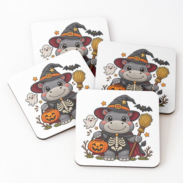 Item preview, Funny Spooky Art Hippo Halloween Witch Costume Pumpkin designed and sold by ArtDesignTp.