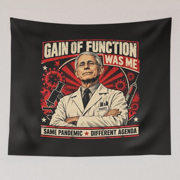 Item preview, Gain of Function Was Me – Vintage Political Satire Poster designed and sold by ThreadRevolt Co.