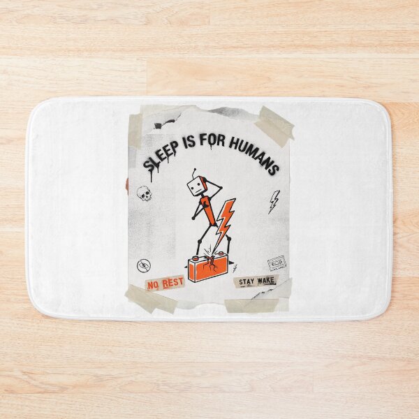 Item preview, Sleep Is For Humans Robot Battery Lightning Bolt Grunge Streetwear Funny AI Never Sleeps Design designed and sold by DarylWelsh2024.