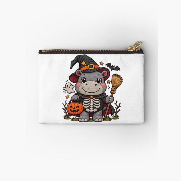 Item preview, Cute Hippo Halloween Witch Costume Pumpkin Funny Spooky Art designed and sold by ArtDesignTp.