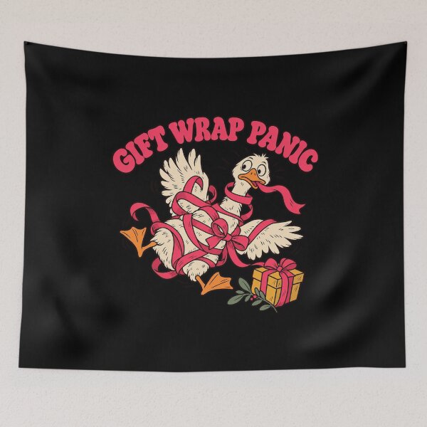 Item preview, Gift Wrap Panic Funny Goose Tangled in Ribbon designed and sold by AMICO77.