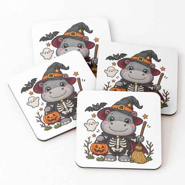 Item preview, Funny Hippo Halloween Witch Costume Pumpkin  Spooky humor designed and sold by ArtDesignTp.