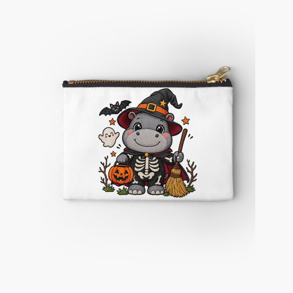 Artikelvorschau, Lustiges Nilpferd-Halloween-Hexenkostüm, Kürbis, gruseliger Humor entworfen und verkauft von ArtDesignTp.