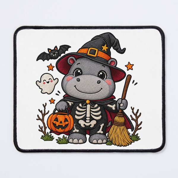 Item preview, Funny Hippo Halloween Witch Costume Pumpkin Spooky humor designed and sold by ArtDesignTp.