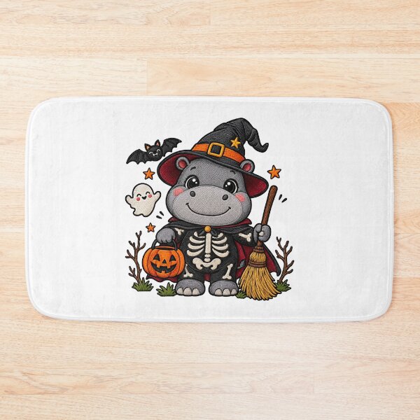 Item preview, Funny Hippo Halloween Witch Costume Pumpkin  Spooky humor designed and sold by ArtDesignTp.