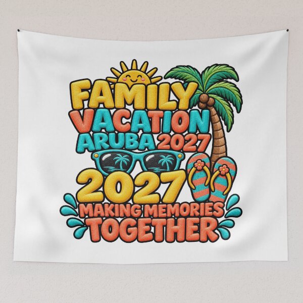 Item preview, Family Vacation Aruba 2027 Beach Tropical Trip designed and sold by ArtDesignTp.