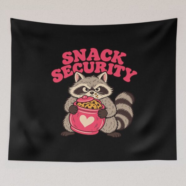 Item preview, Snack Security Funny Raccoon Guarding Cookies designed and sold by AMICO77.