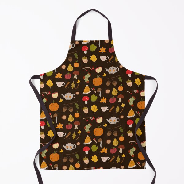 Item preview, Cozy Teatime Autumn Leaves Pumpkin Mushroom Acorn designed and sold by Designs by Sara Felton.