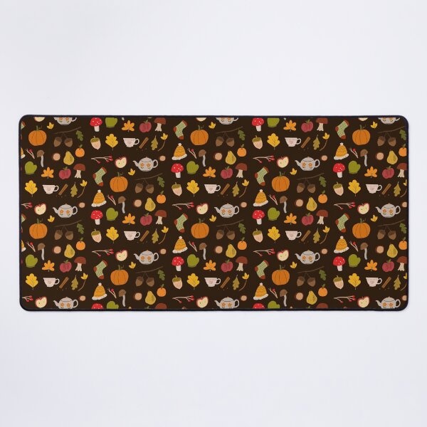 Item preview, Cozy Teatime Autumn Leaves Pumpkin Mushroom Acorn designed and sold by Designs by Sara Felton.