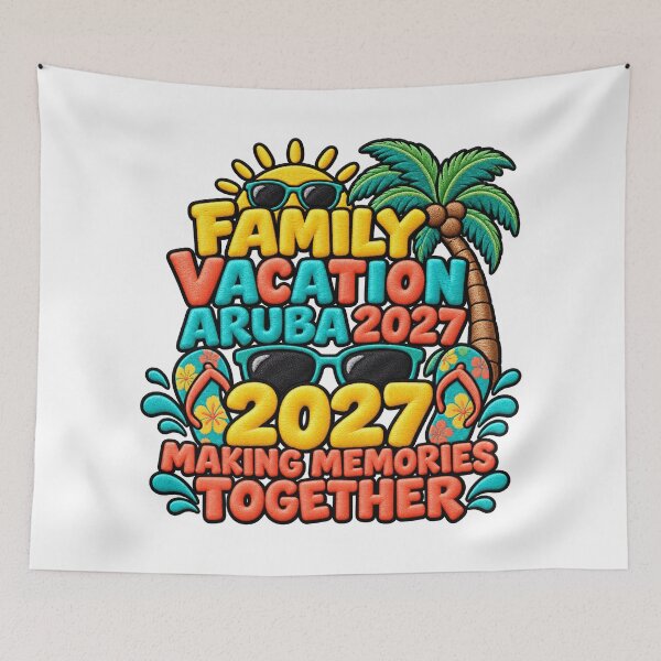 Item preview, Family Vacation Aruba 2027 Tropical Beach Trip designed and sold by ArtDesignTp.