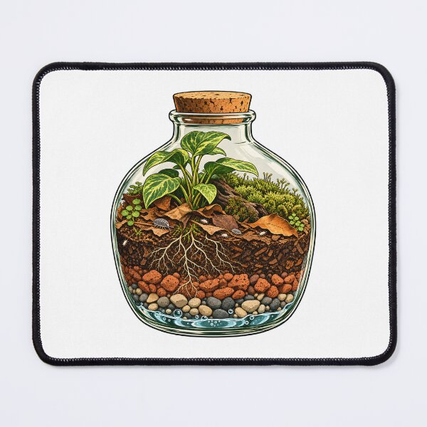 Item preview, Bioactive Terrarium Ecosystem Cutaway Sticker designed and sold by Philippa Shop.