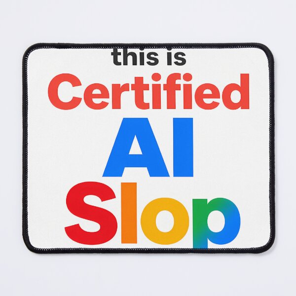 Item preview, This Is Certified AI Slop Funny Tech Meme Sticker designed and sold by Cath-Design.