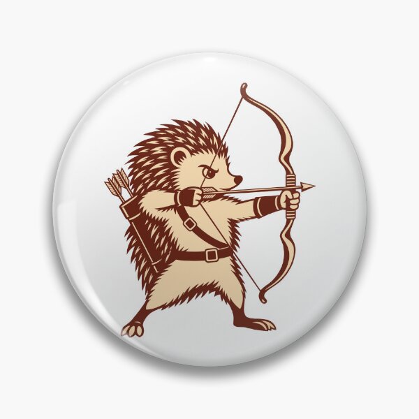 Item preview, Hedgehog Archer – Vintage Archery with Bow and Arrow designed and sold by karamram.