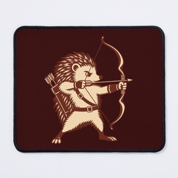 Item preview, Hedgehog Archer – Vintage Archery with Bow and Arrow designed and sold by karamram.