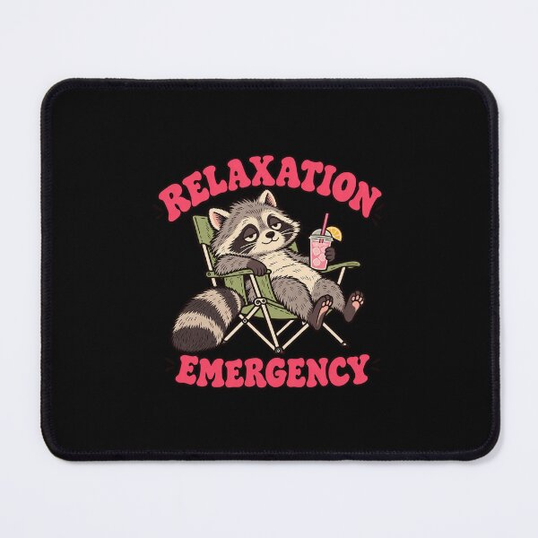 Item preview, Relaxation Emergency Raccoon in a Camping Chair designed and sold by AMICO77.