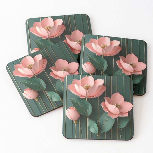 Item preview, Art Deco Emerald and Blush Botanical, Part 4 designed and sold by Vicky Brago-Mitchell®.