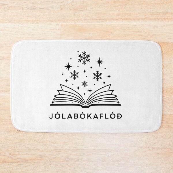 Item preview, Jólabókaflóð Minimalist Nordic Bookish Art designed and sold by joy-Moons.