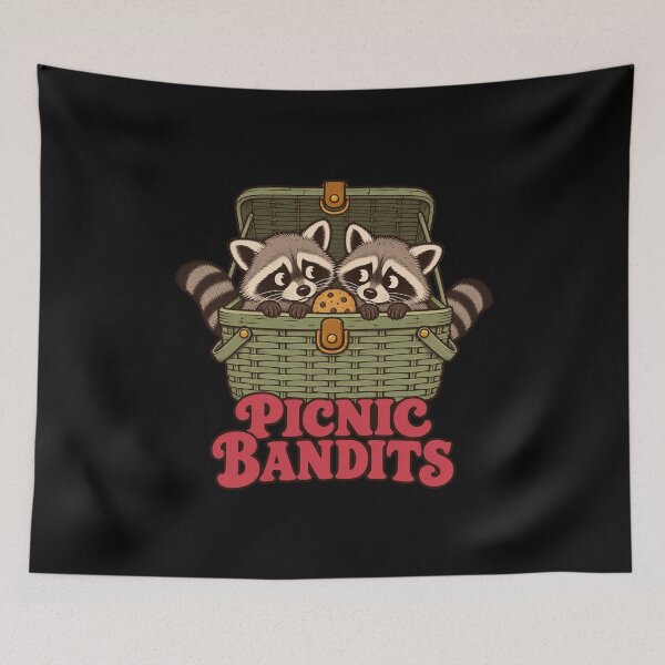 Item preview, Picnic Bandits Cute Raccoons Stealing a Cookie designed and sold by AMICO77.