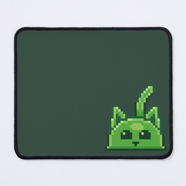 Item preview, Green Cat Slime Pixel Art designed and sold by spicynoodleart.