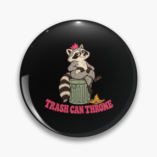 Item preview, Trash Can Throne Funny Raccoon Wearing a Crown designed and sold by AMICO77.