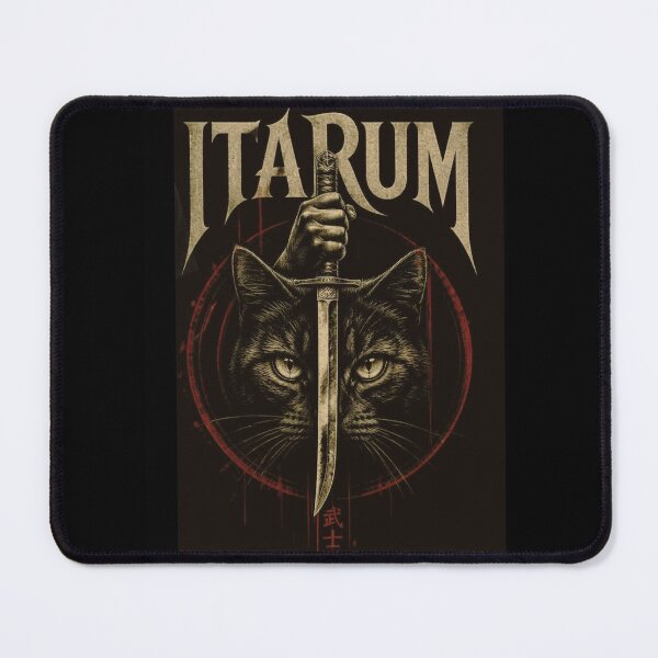 Item preview, Itarum Dark Cat Sword Gothic Metal T-Shirt designed and sold by ZrnzoDesign.