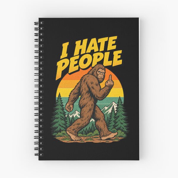 Item preview, I Hate People Bigfoot Sasquatch Walking Forest Outdoors designed and sold by adiencarteras.