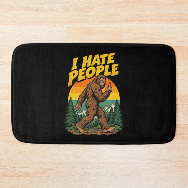 Item preview, I Hate People Bigfoot Sasquatch Walking Forest Outdoors designed and sold by adiencarteras.