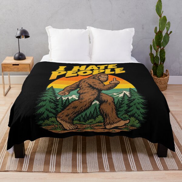 Item preview, I Hate People Bigfoot Sasquatch Walking Forest Outdoors designed and sold by adiencarteras.