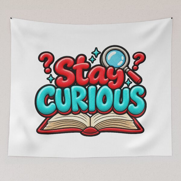 Item preview, Stay Curious Motivational Book Learning Inspiration designed and sold by ArtDesignTp.