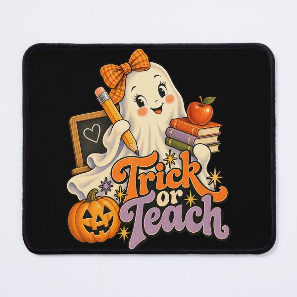 Item preview, Trick Or Teach Cute Ghost Teacher Blackboard Autumn Artwork designed and sold by Aqouiatiqe.
