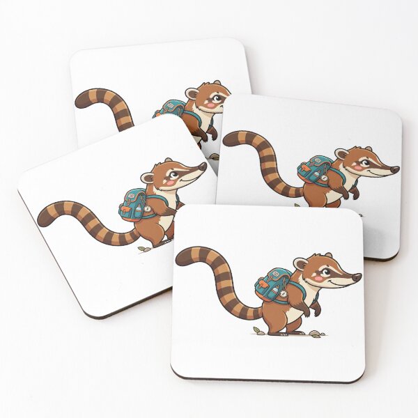 Item preview, Hiking Coati Explorer with Backpac designed and sold by TicoInk.
