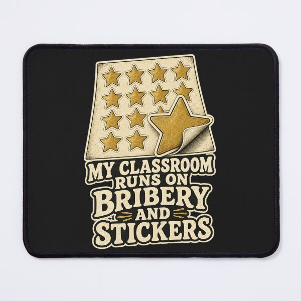 Item preview, My Classroom Runs On Bribery And Stickers Shirt, Funny Teacher T-Shirt, Classroom Management Humor Tee, Funny Teacher Gift Shirt, Vintage School Graphic designed and sold by TshirtsLabs.