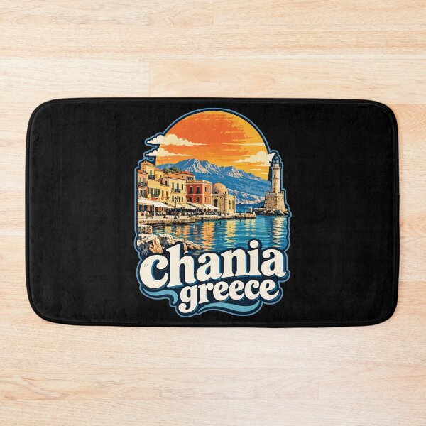 Item preview, Chania Crete Greece Retro Travel designed and sold by TomFrontierArt.