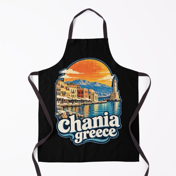 Item preview, Chania Crete Greece Retro Travel designed and sold by TomFrontierArt.