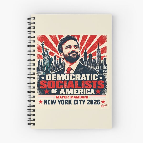 Item preview, Democratic Socialists of America – Mayor Mamdani NYC 2026 Vintage Poster designed and sold by ThreadRevolt Co.
